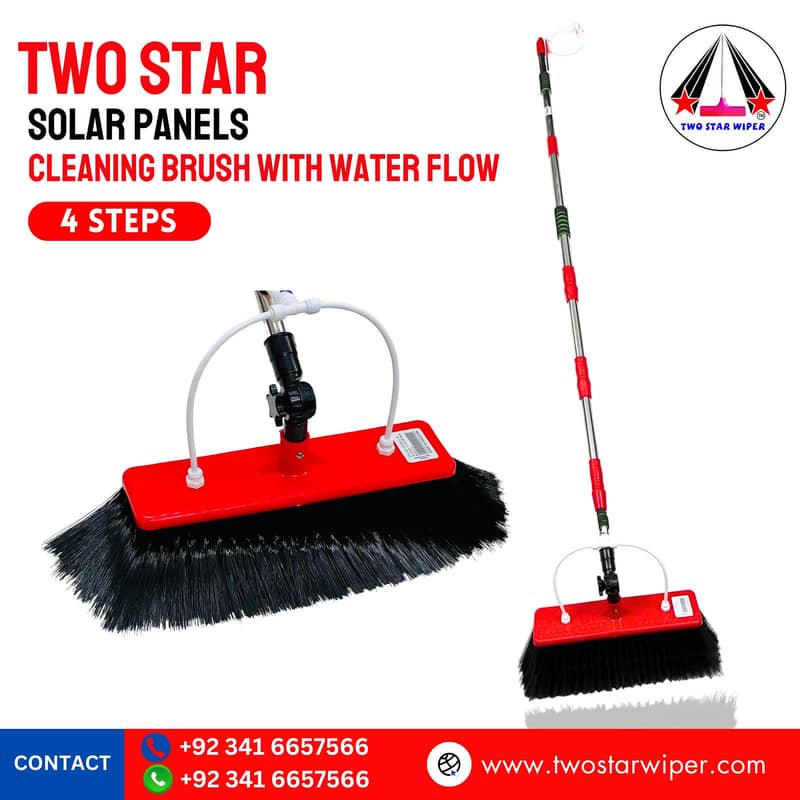 Solar plates Cleaning brush/Two Star Solar penal Cleaning Brush/ 11