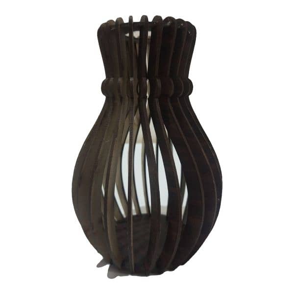 wooden vase , Polished wood Flower holder 3