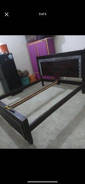 Wooden Bed for sale good condition only call  / whatsapp 1