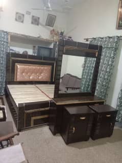 Double bed, side table,Metres &Dressing