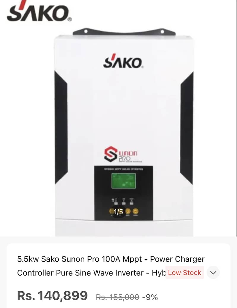 Sako 5.5 kw solar inverter 0