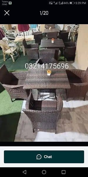 OUTDOOR GARDEN RATTAN UPVC FURNITURE SOFA SET CHAIRS TABLE UMBRELLA 16