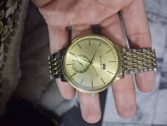 Golden Colour Watch For Sale New Condition Urgent Sale 03018109673 0