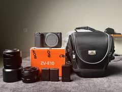 Sony ZV-E10 , 50mm 1.8 + 16-50 Kit Lens, 2 Batteries, Box + Accs