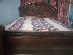 King size Wooden Bed, Master Molty Foam, 2 Side Tables