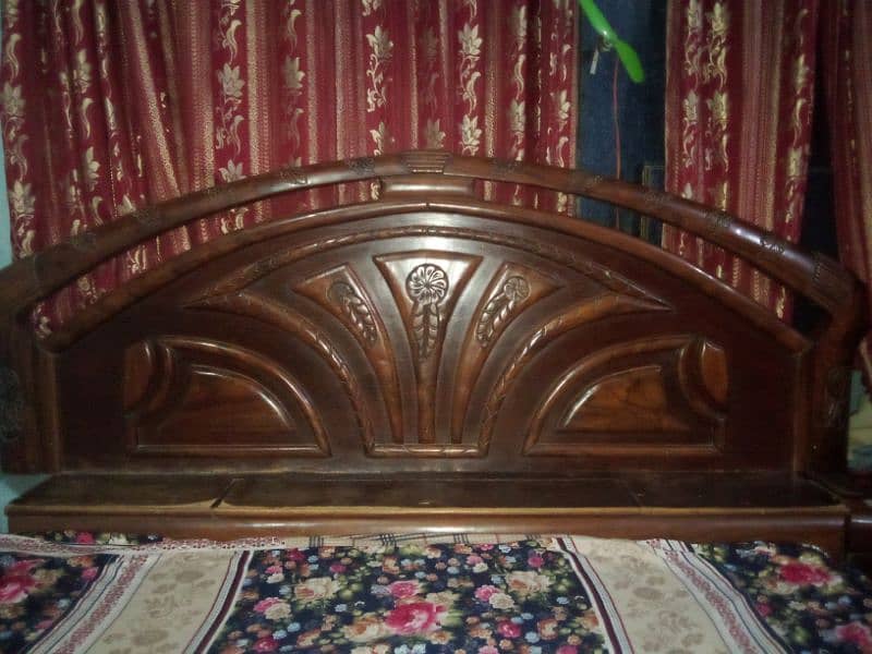 King size Wooden Bed, Master Molty Foam, 2 Side Tables 2
