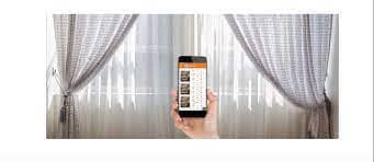 smart curtain track  mobile control motorized track wifi curtain 2