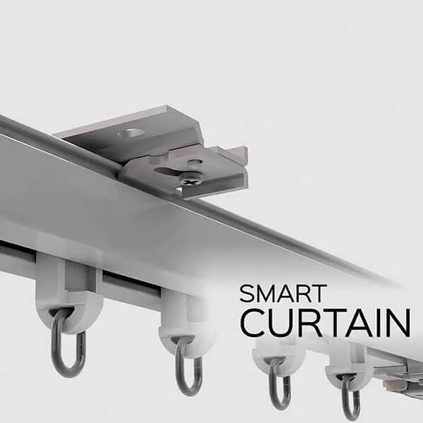 smart curtain track  mobile control motorized track wifi curtain 6