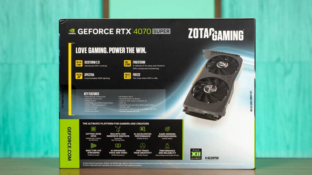 RTX­­ 4070 Super Zotac Twin Edge 12 GB New Seal Packed with warranty 3