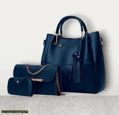 3 pcs leather bag set for women