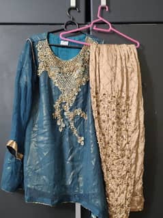 beautiful embroidery kerta with embroidery trouser