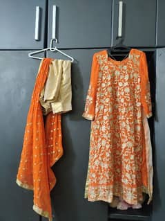 orange colour dress beautiful 0