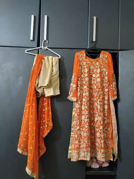 orange colour dress beautiful 2