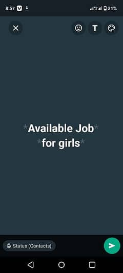 JOB AVAILABLE FOR GIRLS
