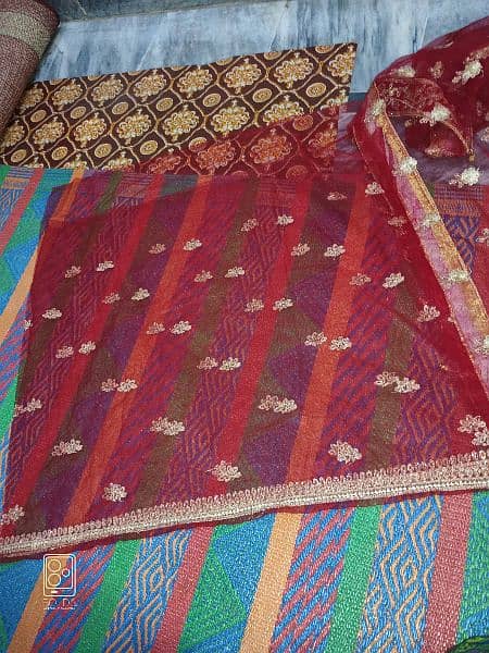 unstitched Bridal Lengha for Barat 3