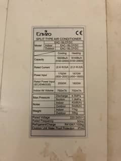 Enviro inverter 1.5 ton