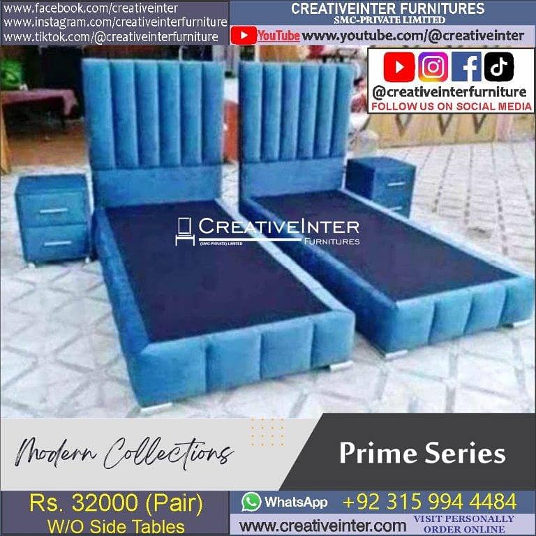 Double Bed Single King Size Dressing Side Table Queen Set Furniture 18