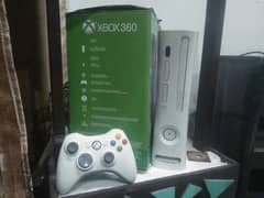 XBox 360 console with 2 wireless controlers