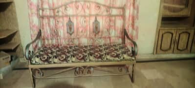 Iron sofa and decoration table with mirror
