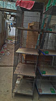 2 cages 4 4 khano ke aak cage main 4  khane ha donor main 8