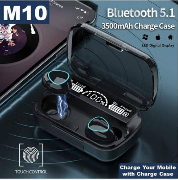 m10 Bluetooth 5.1 with. . 3500 Mah power Bank all lahore delivery 1