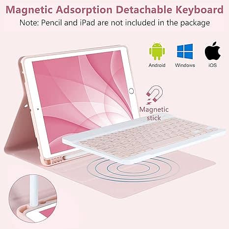 Keyboard Case for iPad 10.2 inch 9th 8th 7th Generation, with Detacha 1