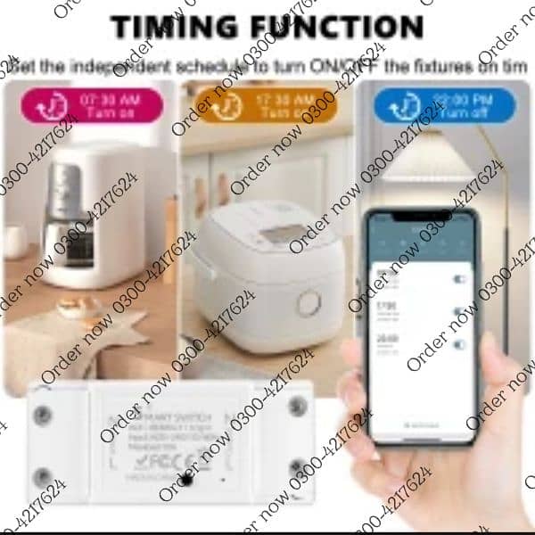 WiFi Smart home Switch - 10A controller - Timer Breaker Control - Wo 3