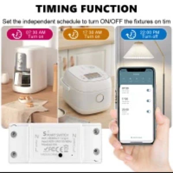 WiFi Smart home Switch - 10A controller - Timer Breaker Control - Wo 7