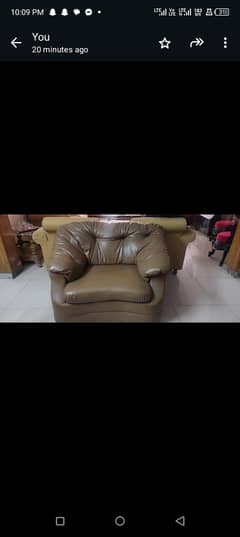 Imported excellent condition leather sofa