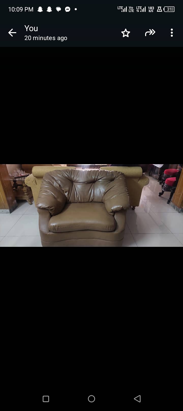 Imported excellent condition leather sofa 0