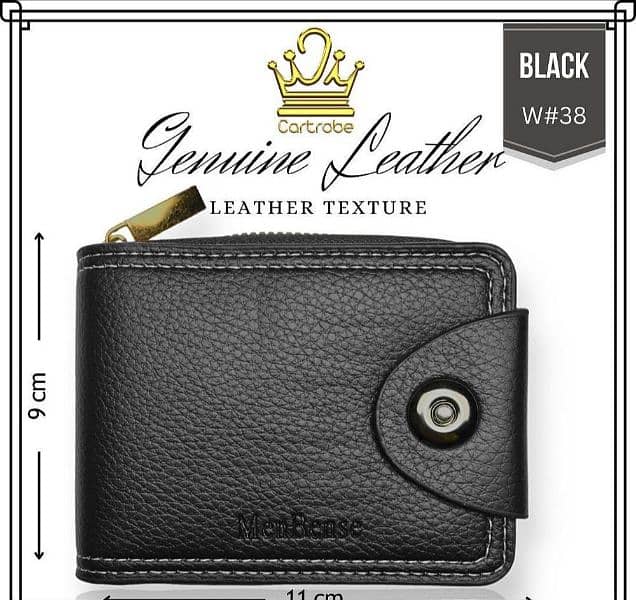 men's leather wallet black 0