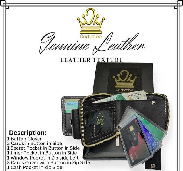 men's leather wallet black 3