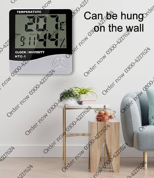 LCD Digital Incubator Thermometer Temperature Humidity Meter HT 3