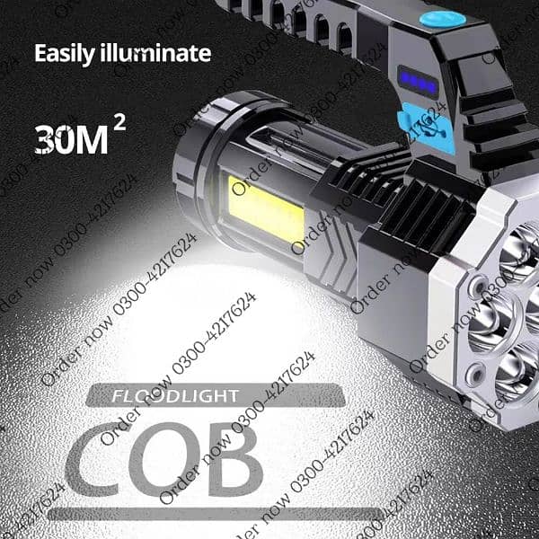 Super Bright MINI COB rechargeable Flashlight Sports Charging L 4