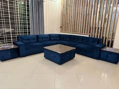 10 seater sofa set with 3 table available in good condition