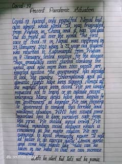 hand writting assignments work