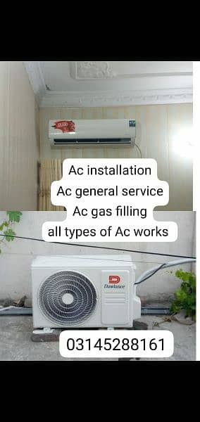 Split Ac & service installation 0