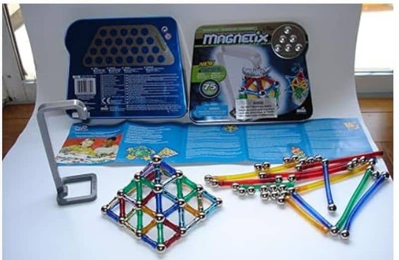 124pcs Magnetic Building Sticks Blocks Toys 1
