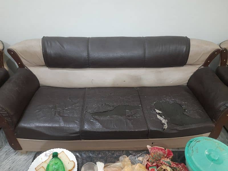 5 seater leather sofa set 0