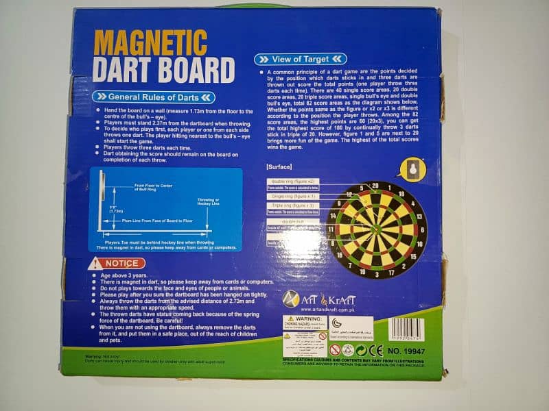magnetic dart board game 10/8.75 excellent condition 1 week used 2