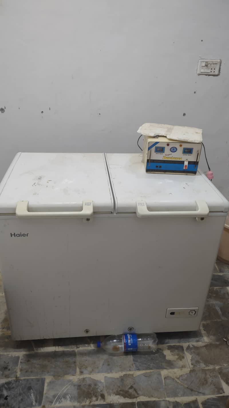 Haier deep freezer(hdf-325) + stabilizer 1