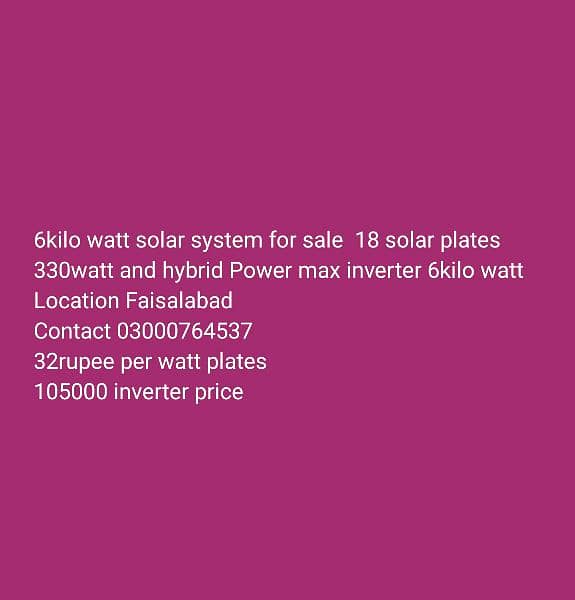 solar system 6 kilowatt for sale 0