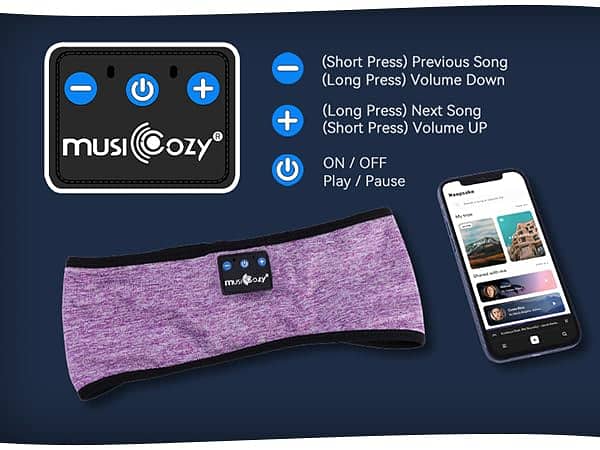 MUSICOZY Bluetooth 5.2 Headband | 4