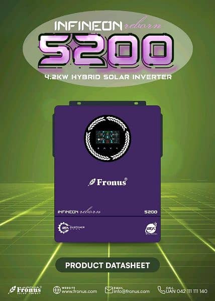 Fronus infineon 5200pv, 4.2kw hybrid inverter 1