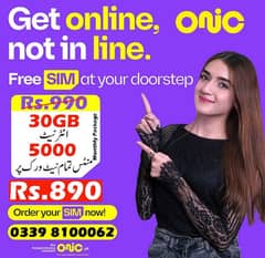 Onic Sim Available in Rahwala, Ghakhar,  Gujranwala