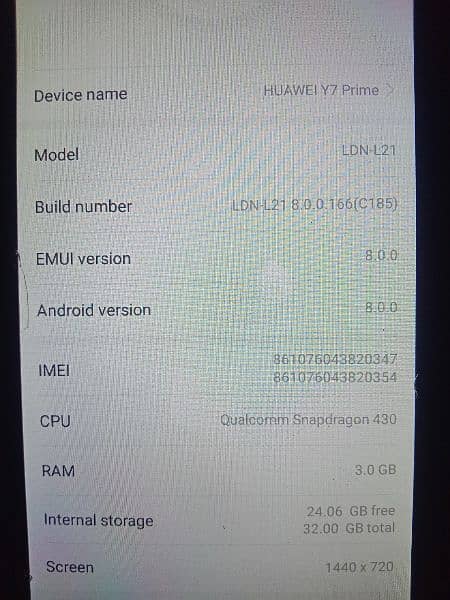 Huawei Y7Prime 0