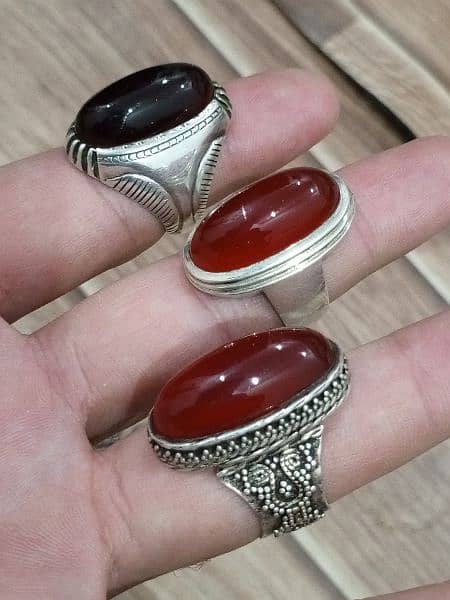 CHANDI SILVER RINGS MEN YAMNI AQEEQ FEROZA MARJAN 15