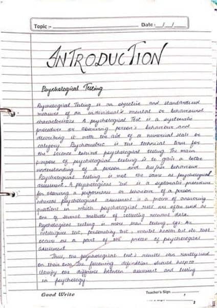 i can hand writting Assignment writting work 1