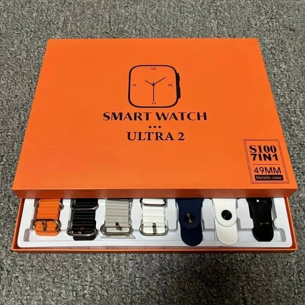 New S100 Ultra 2 2.2"HD Smart Watch with 7 straps with protective case 1