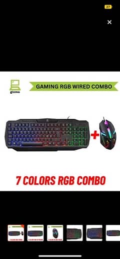 RGB KEYBOARD AND MOUSE HIGH QUALITY COMBO